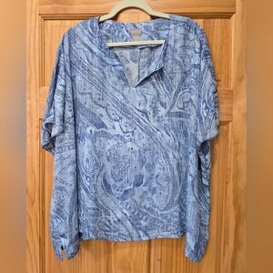 Chicho's Short Sleeve Dolman Blouse, Size 16